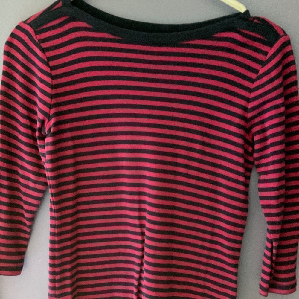 2/$19 Long Sleeve Tees in Solid Pink and Stripes size XSP